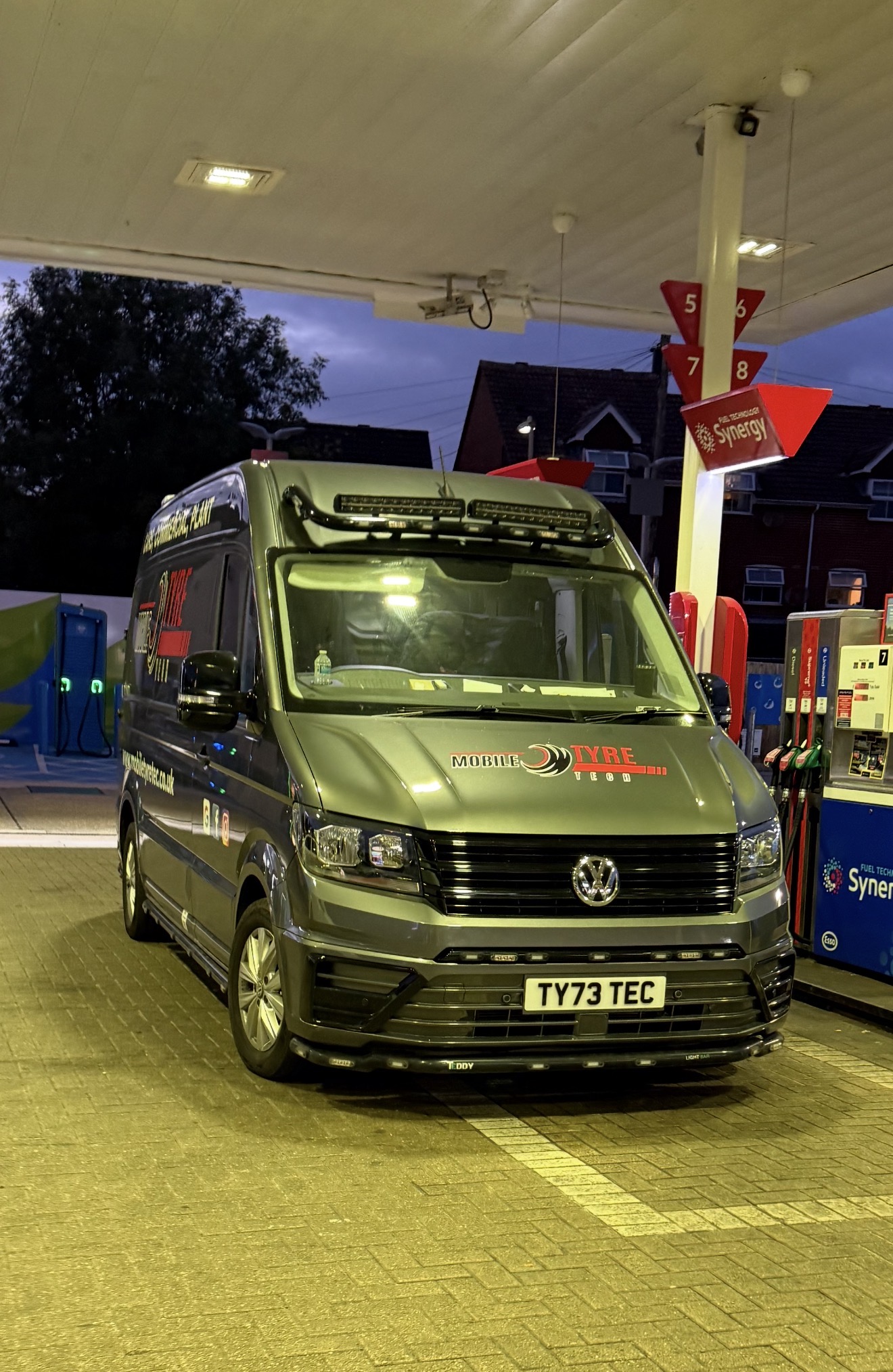 Mobile Tyre Tech branded Volkswagen fitting van